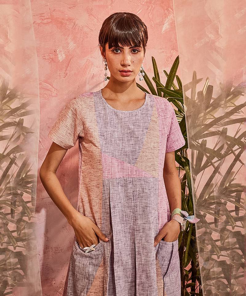 Multicolored Double Side Pocket Kurta With Pant 