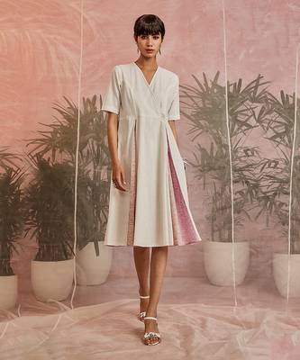 White Short Wrap Dress 1