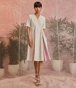 White Short Wrap Dress