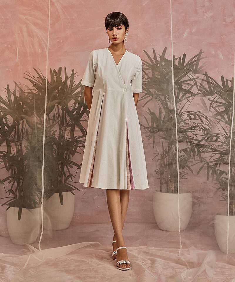 White Short Wrap Dress