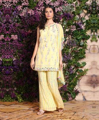 Yellow Sharara Set 1