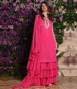 Hot Pink Sharara Set