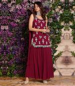 Wine Sharara Set