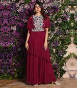 Wine Sharara Set