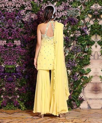Yellow Sharara Set 2