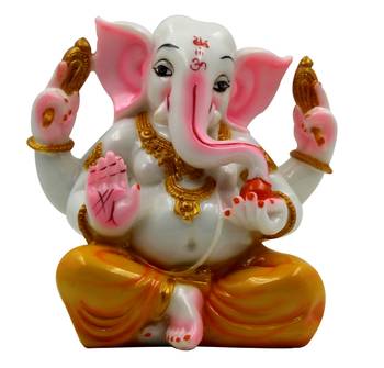 ESVAR STONECRAFT Poly Resin Hand Made Scupluture of Takla Ganesha 1