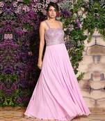 Embroidered Sleevless Gown