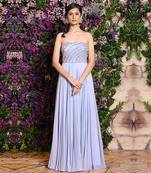 Strapless Embroidered Gown