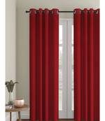 Eyda Maroon Color Premium Semi Blackout Long Door Curtain