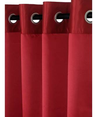 Eyda Maroon Color Premium Semi Blackout Long Door Curtain 3