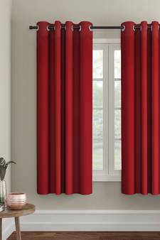 Eyda Maroon Color Premium Semi Blackout Window Curtain