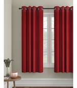 Eyda Maroon Color Premium Semi Blackout Window Curtain