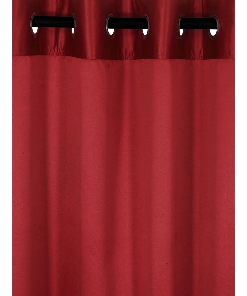Eyda Maroon Color Premium Semi Blackout Window Curtain