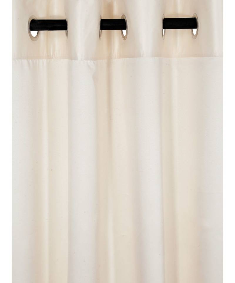 Eyda Ivory Color Premium Semi Blackout Door Curtain