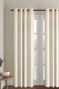 Eyda Ivory Color Premium Semi Blackout Long Door Curtain