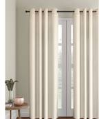 Eyda Ivory Color Premium Semi Blackout Long Door Curtain