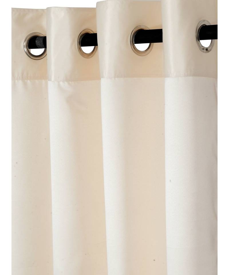 Eyda Ivory Color Premium Semi Blackout Long Door Curtain