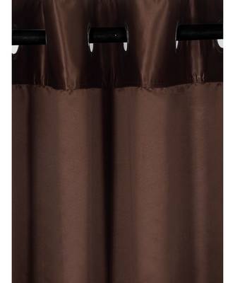 Eyda Brown Color Premium Semi Blackout Door Curtain 2