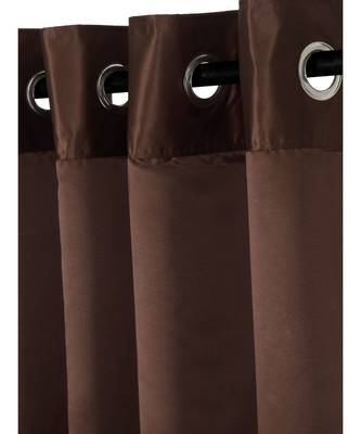 Eyda Brown Color Premium Semi Blackout Door Curtain 3