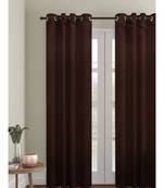 Eyda Brown Color Premium Semi Blackout Long Door Curtain