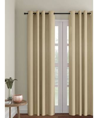 Eyda Gold Color Premium Semi Blackout Long Door Curtain 1