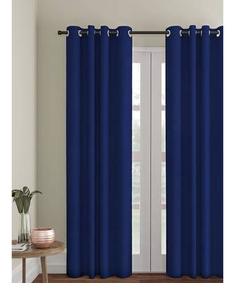 Eyda Dark Blue Color Premium Semi Blackout Door Curtain 1