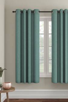 Eyda Sea Green Color Premium Semi Blackout Window Curtain