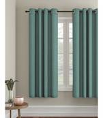 Eyda Sea Green Color Premium Semi Blackout Window Curtain