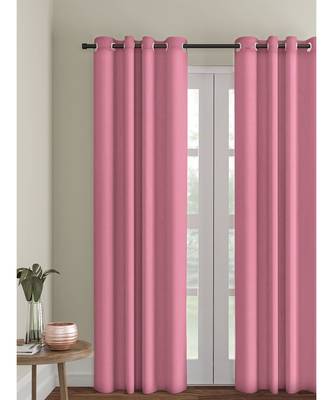 Eyda Pink Color Premium Semi Blackout Door Curtain 1