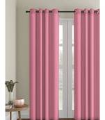 Eyda Pink Color Premium Semi Blackout Door Curtain