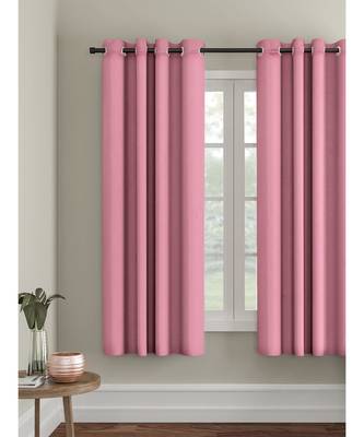 Eyda Pink Color Premium Semi Blackout Window Curtain 1