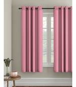 Eyda Pink Color Premium Semi Blackout Window Curtain