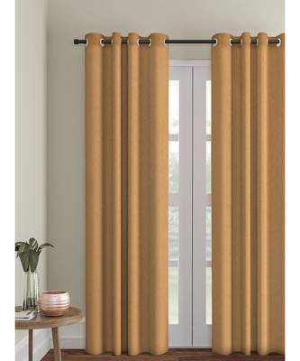 Eyda Mustard Color Premium Semi Blackout Door Curtain 1