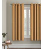 Eyda Mustard Color Premium Semi Blackout Window Curtain