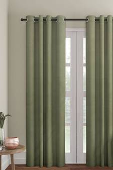 Eyda Green Color Premium Semi Blackout Door Curtain