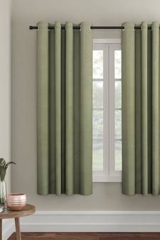 Eyda Green Color Premium Semi Blackout Window Curtain