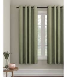 Eyda Green Color Premium Semi Blackout Window Curtain