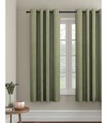 Eyda Green Color Premium Semi Blackout Window Curtain