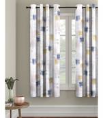 Eyda Digital Printed Off White Window Curtain