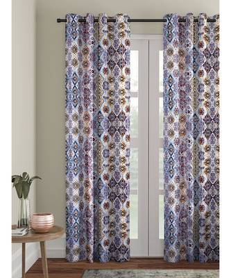 Eyda Digital Printed Multi Color Long Door Curtain 1