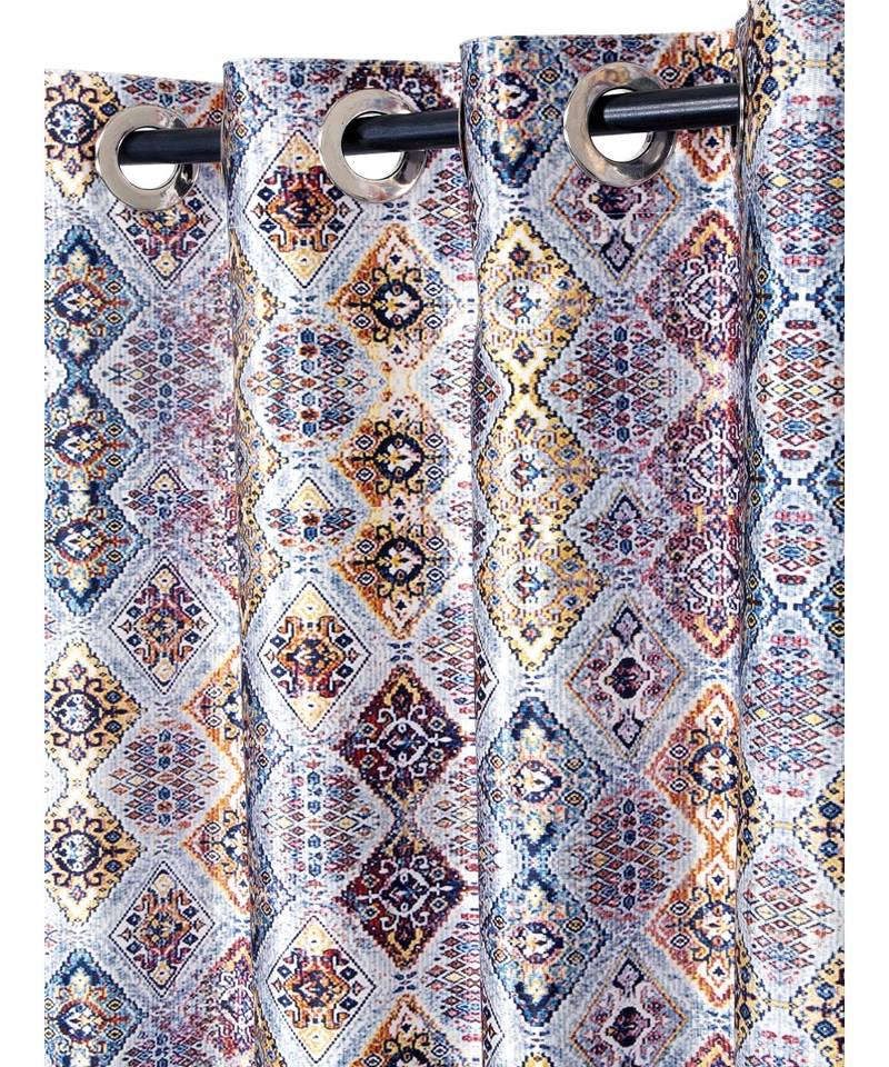 Eyda Digital Printed Multi Color Long Door Curtain