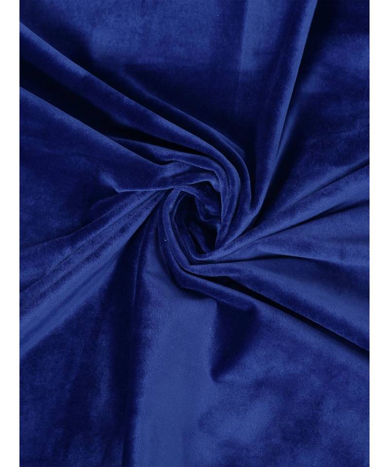 Eyda Premium Velvet Blue Color Eyelet Long Door Curtain