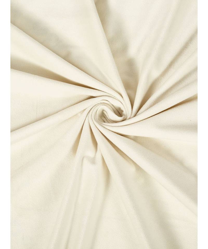 Eyda Premium Velvet Ivory Color Eyelet Door Curtain