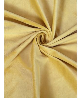 Eyda Premium Velvet Yellow Color Eyelet Long Door Curtain 3