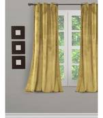 Eyda Premium Velvet Yellow Color Eyelet Window Door Curtain