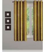 Eyda Premium Velvet Mustard Color Eyelet Window Door Curtain