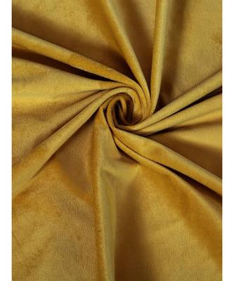Eyda Premium Velvet Mustard Color Eyelet Window Door Curtain 3