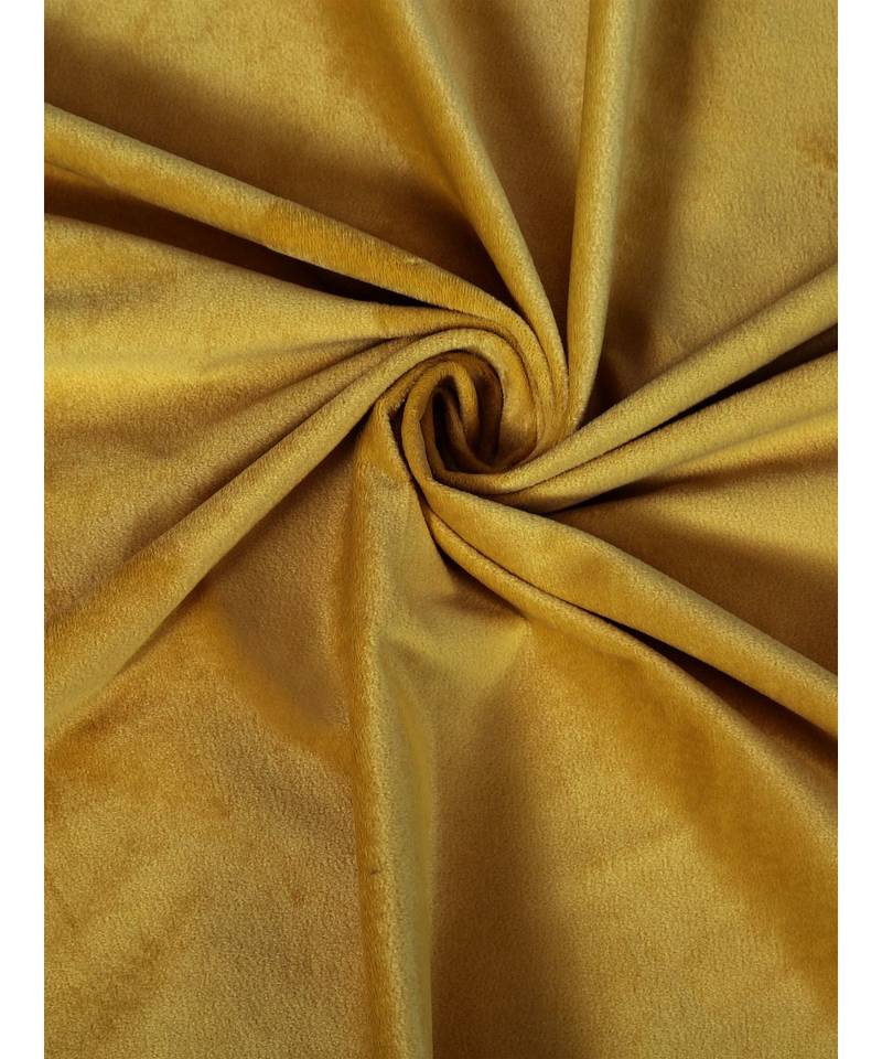 Eyda Premium Velvet Mustard Color Eyelet Window Door Curtain
