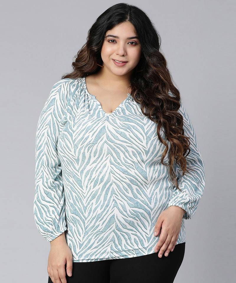 Stupendous printed plus size women top