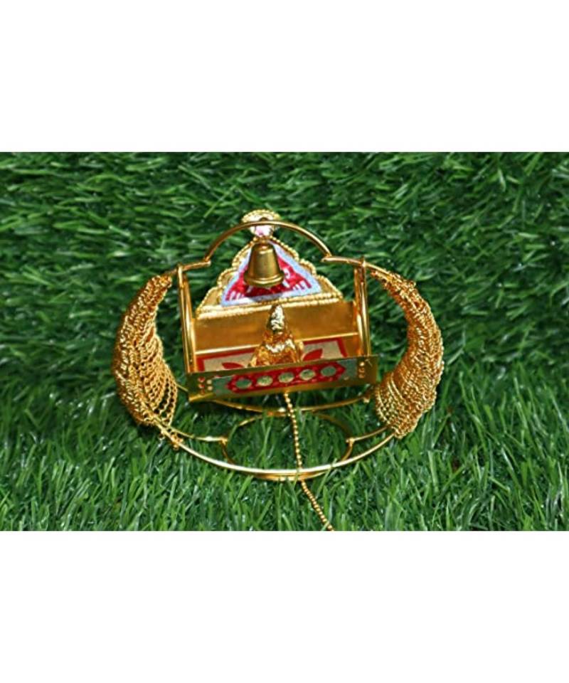 Salvus Metal Handmade Decorative Small Jhula for Pooja, Home-Office Decor & Car Dashboard (Small)